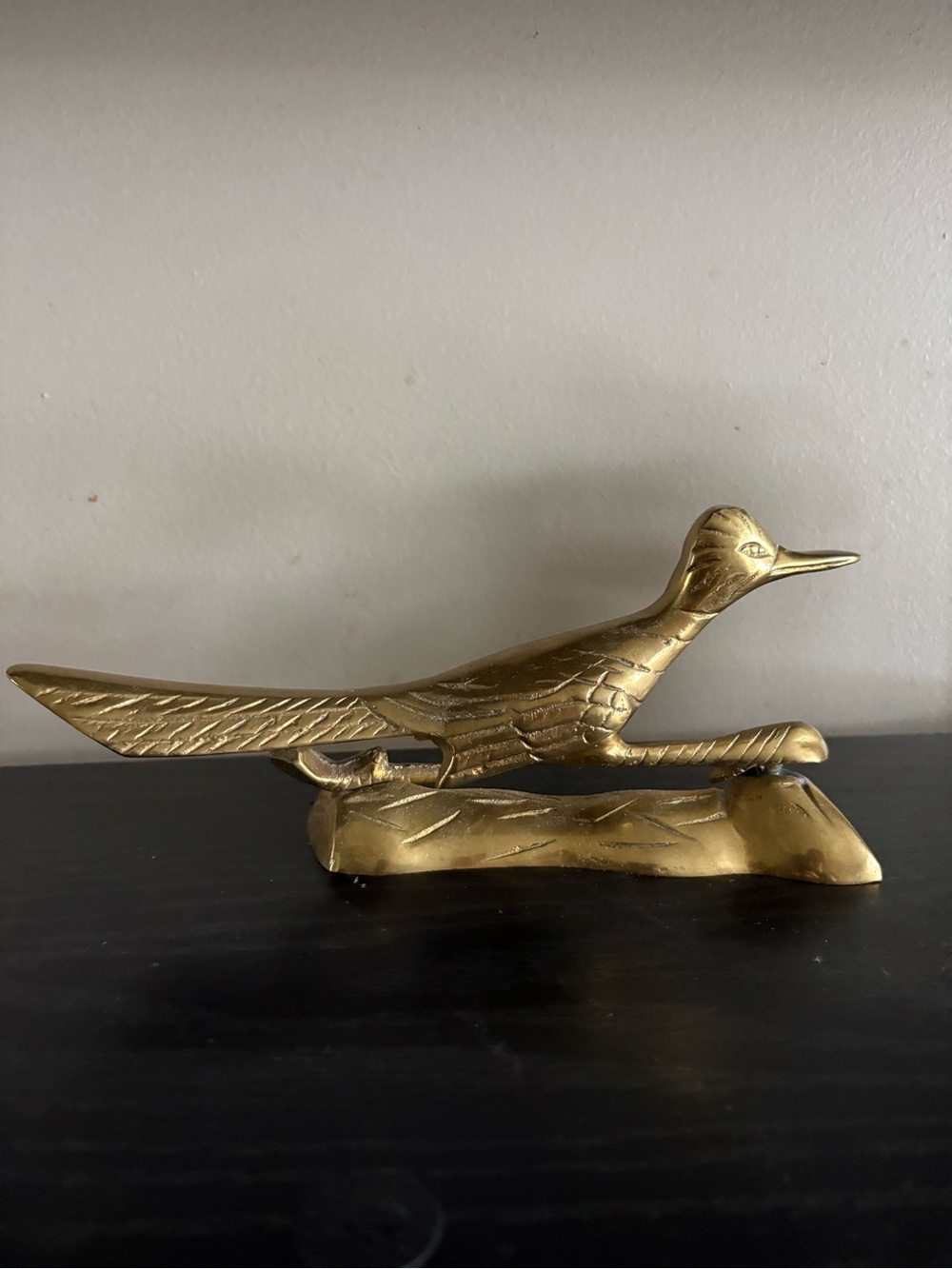 Brass Roadrunner Decorative Accent - Gold